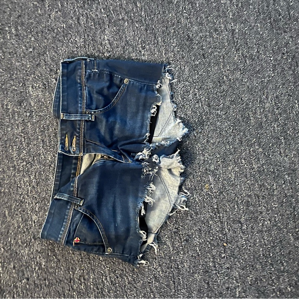 Very short Jean shorts